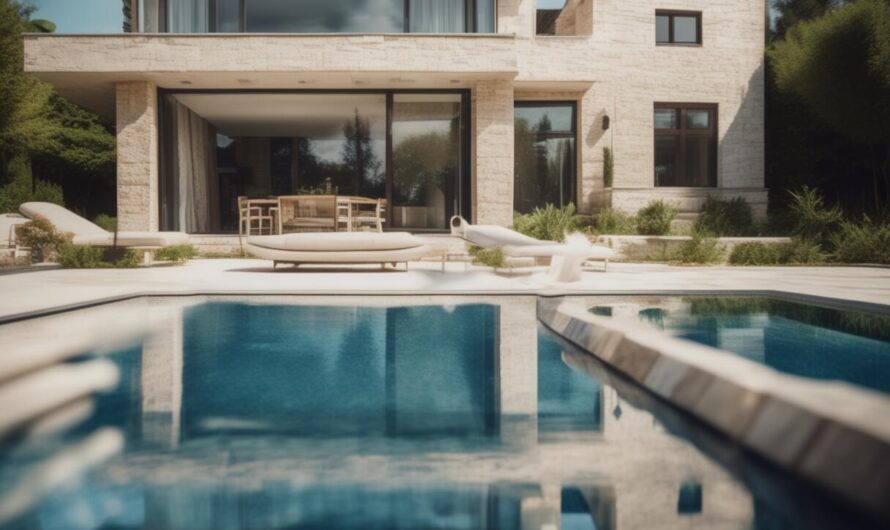 Terrasse de piscine en travertin : choisir un style adapté à votre extérieur
